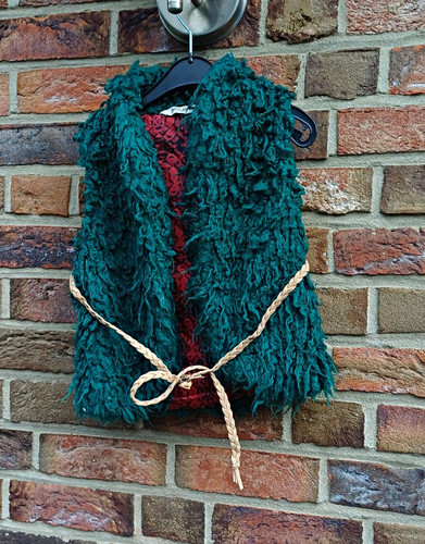Garcia jeans fell weste - fell, grün